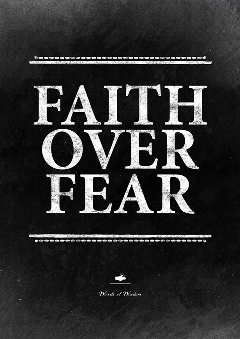 Keeping the fear. Faith over Fear. Over Fear. Fear Word. Faith over Fear Jesus give me your hand poster, Canvas.