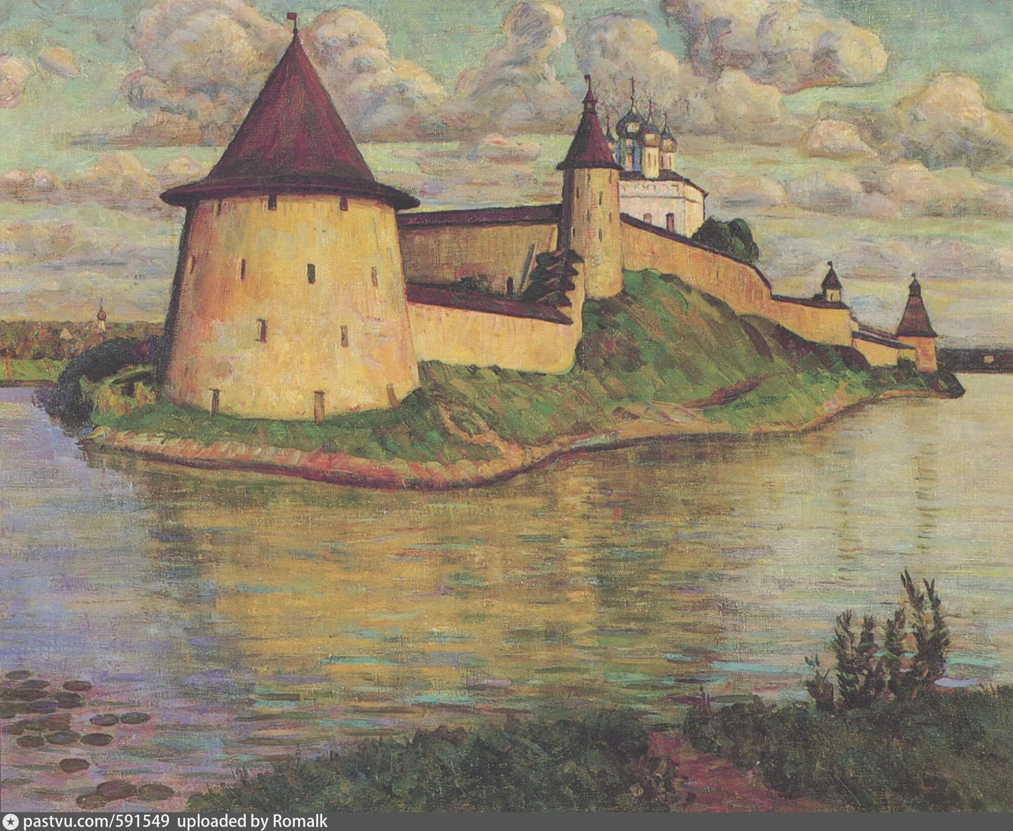 Древнерусская крепость рисунок изо 4 класс