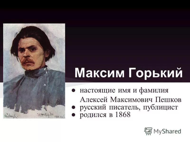 Имя отчество Горького Максима Горького. Настоящая фамилия Максима Горького.