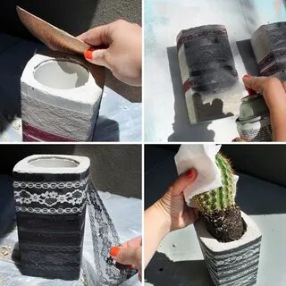 Сделать горшки из гипса