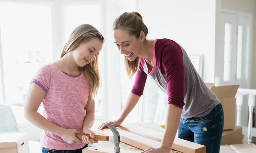 Renovation Tips. Homework Helper Cadence Luxx. Daughter watches mom