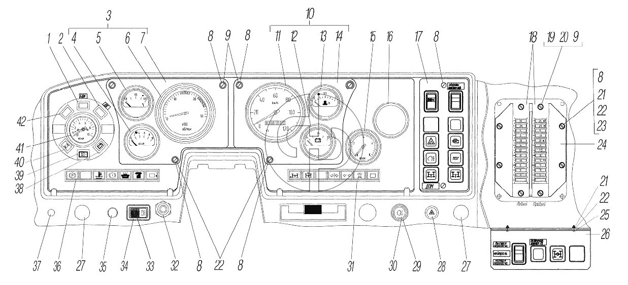 Панель управления урал 4320. Датчики урал 4320 панель приборов. Урал 4320 панель контрольных ламп. Щиток приборов краз 260. Блок контрольных ламп урал 4320.
