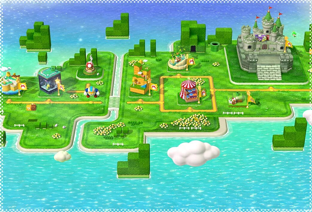 Holy world 1.16. Марио 3д ворлд. Супер Марио 3д ворлд. Super Mario 3d World уровни. Super Mario 3d World 1-1 Map.