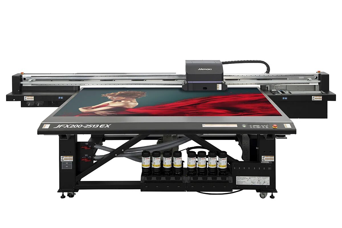 Принтер планшетной печати. Mimaki jfx200-2513. УФ-плоттер Mimaki jfx200-2513. Мимаки УФ принтер 2513. Jfx200-2513 ex.