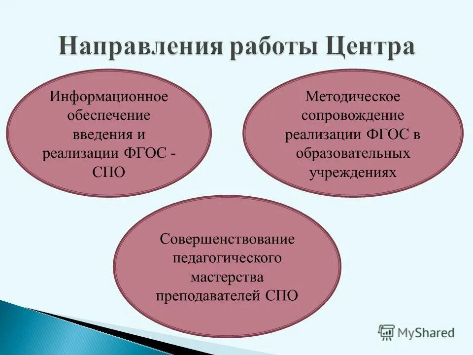 Три направления ФГОС. Методическое сопровождение в СПО. Три направления ФГОС В образовании. Тема работы по реализации ФГОС. Справка реализация фгос