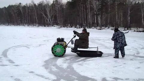 Мотоблок зимой
