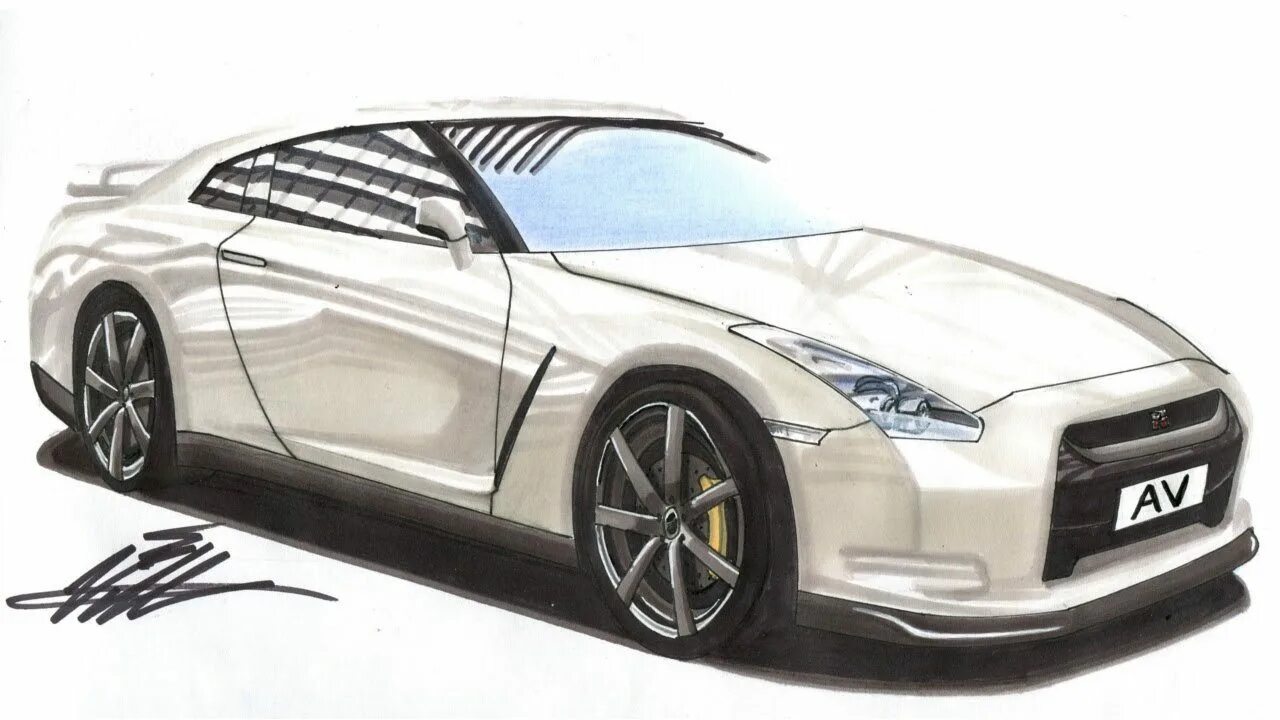 Рисунки 35. Ниссан ГТР рисования. ГТР рисунок легкий. Ниссан GTR для рисования. Рисунки для срисовки ГТР.