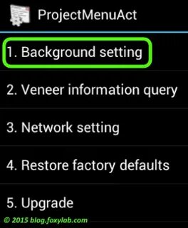 Background settings