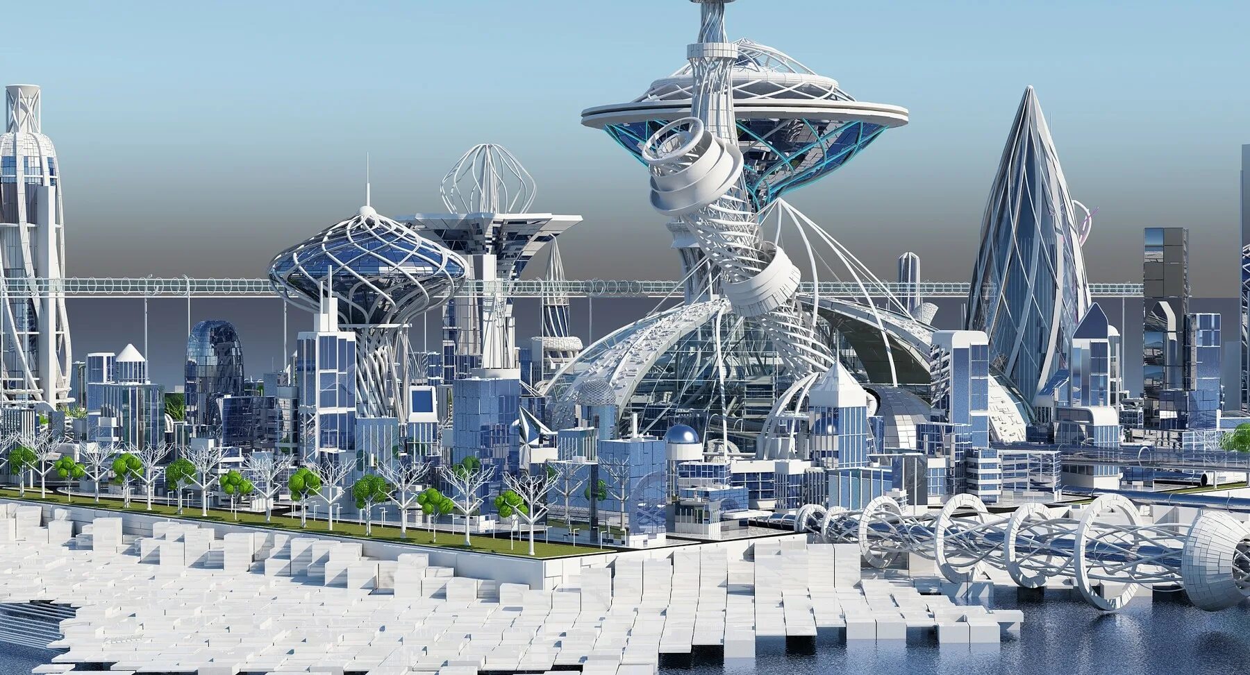 Три будущее. Future City 3dmaxim. Модель города будущего. Город будущего 3д. Крутой город будущего.