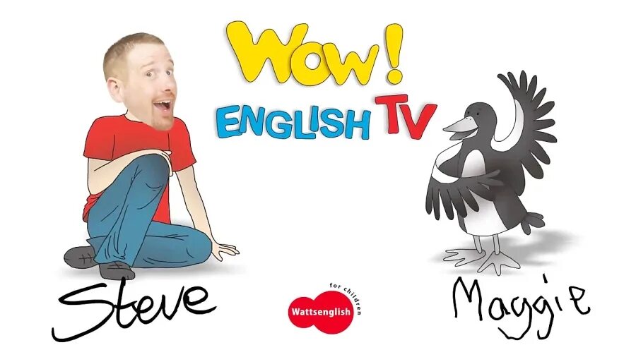 Wow English. Стив и Мэгги на английском. Steve Maggie wow English. Wow English TV.