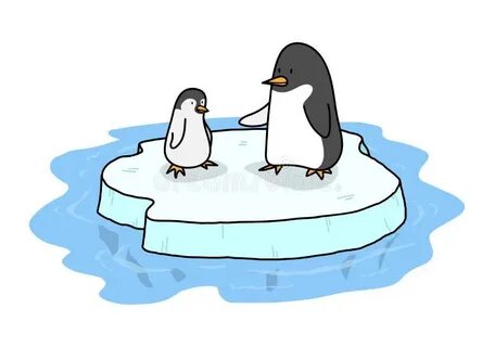 Маленький пингвин на льдине