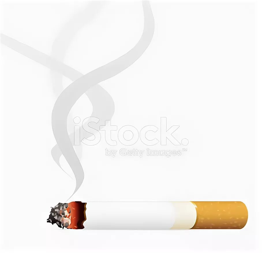 Сигареты горящие. Уголек от сигареты. Горение табака на белом фоне.