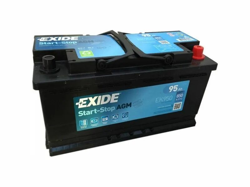 Аккумуляторы Exide ek950. Ek950 Exide AGM артикул. AGM аккумулятор 95 Exide start-stop. Exide АКБ AGM 95ah 850a 353x175x190 (-+).