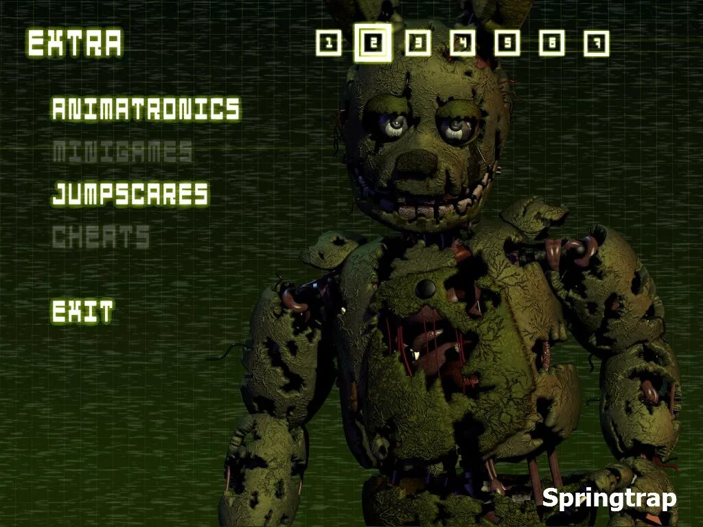 Где спрингтрап. Five Nights at Freddy's 3 СПРИНГТРАП. СПРИНГТРАП ФНАФ 3 Extra menu. ФНАФ 3 Фредди и СПРИНГТРАП. Five Nights at Freddy's 3 Фредди СПРИНГТРАП.