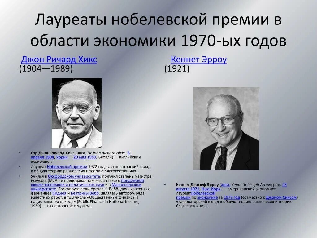 Нобелевские премии экономистов. Джон Хикс Нобелевская премия. Нобелевские лауреаты в области экономики. Лауреаты Нобелевской премии.