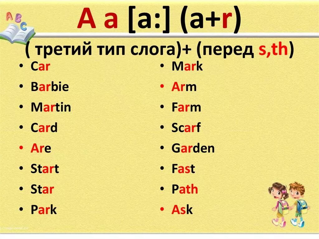 Чтение 3 Тип слога. Третий Тип слога в английском языке. Третий Тип чтения в английском. Чтение английских букв. Гласные слоги в английском языке