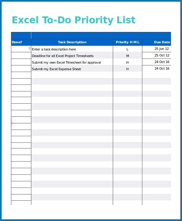 Priority tasks