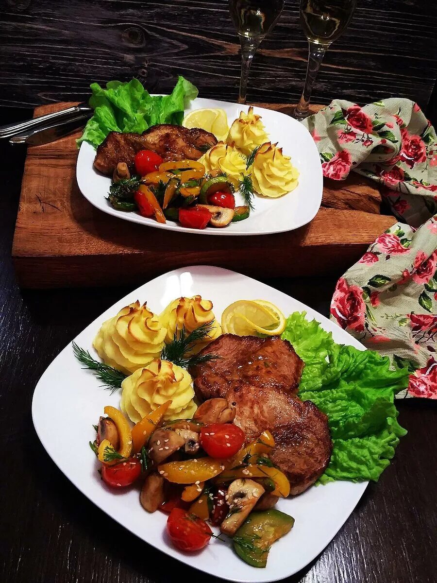 Красивые домашние блюда. Ужин. Вкусная еда рецепты. Паста карбонара вегетарианская. Ужин.