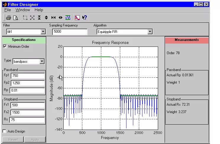 Results filters