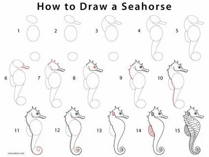 Рисуем морской поэтапно