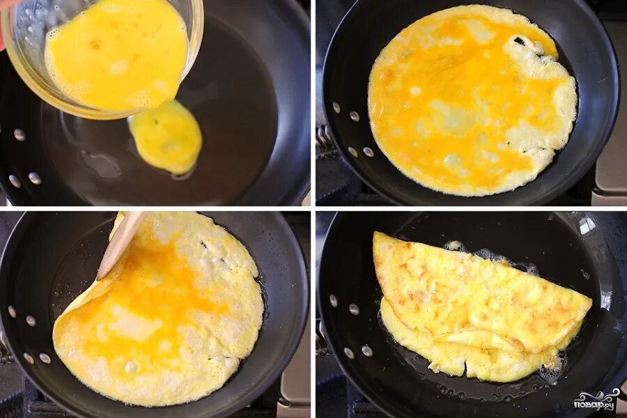 Омлет из яиц и молока простой на сковороде рецепт с фото пошагово - 1000.menu