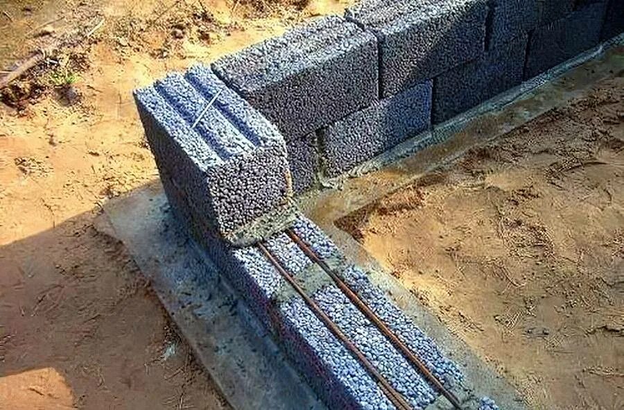При строительстве стены использовали