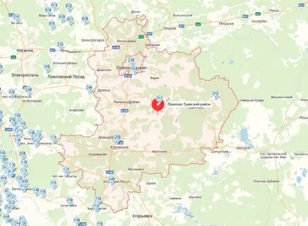 Орехово московская область на карте