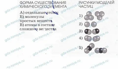 Установите соответствие простые вещества и сложные