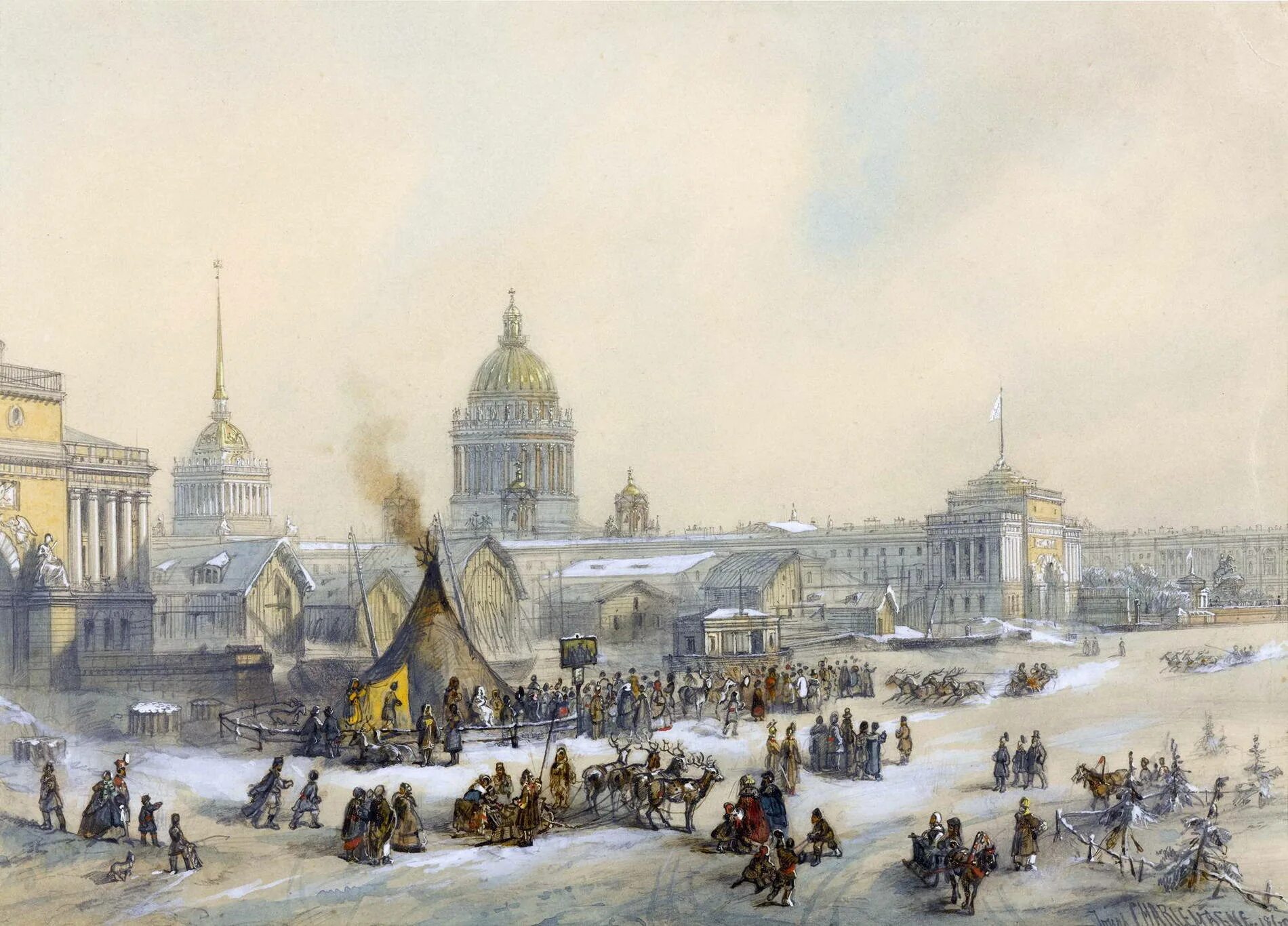 анжело тозелли панорама петербурга 1820 года. новый век петербург. зимний дворец санкт-петербург 19 век. шарлемань, иосиф иосифович (1824–1870). беггров александр невский проспект.