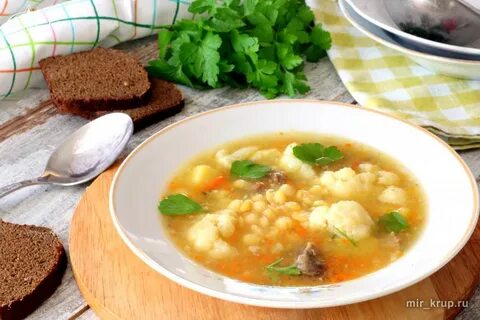 Гороховый суп с капустой
