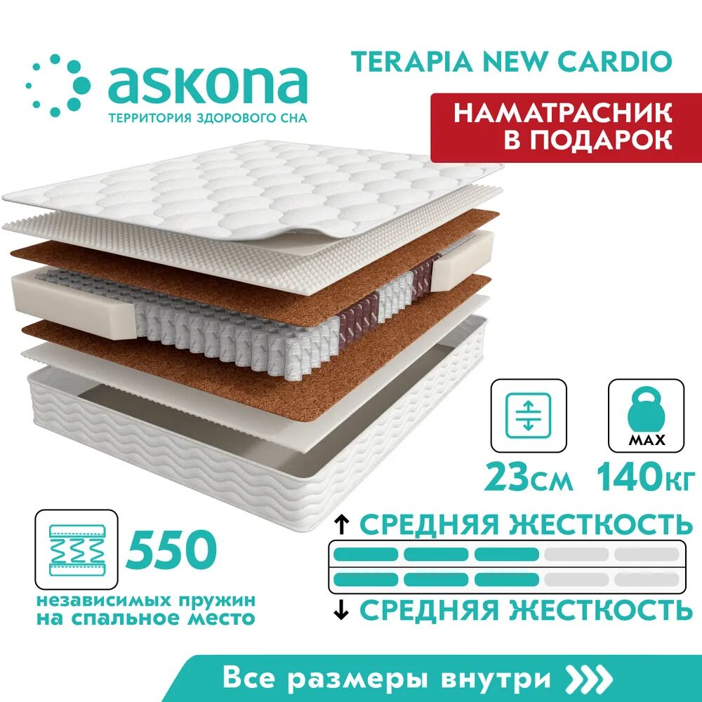Какие матрасы лучше аскона отзывы. Матрас аскона кардио 160x200. матрас аскона терапия кардио 140 на 200. матрас аскона терапия кардио 160х200. матрас аскона terapia new 180х200.