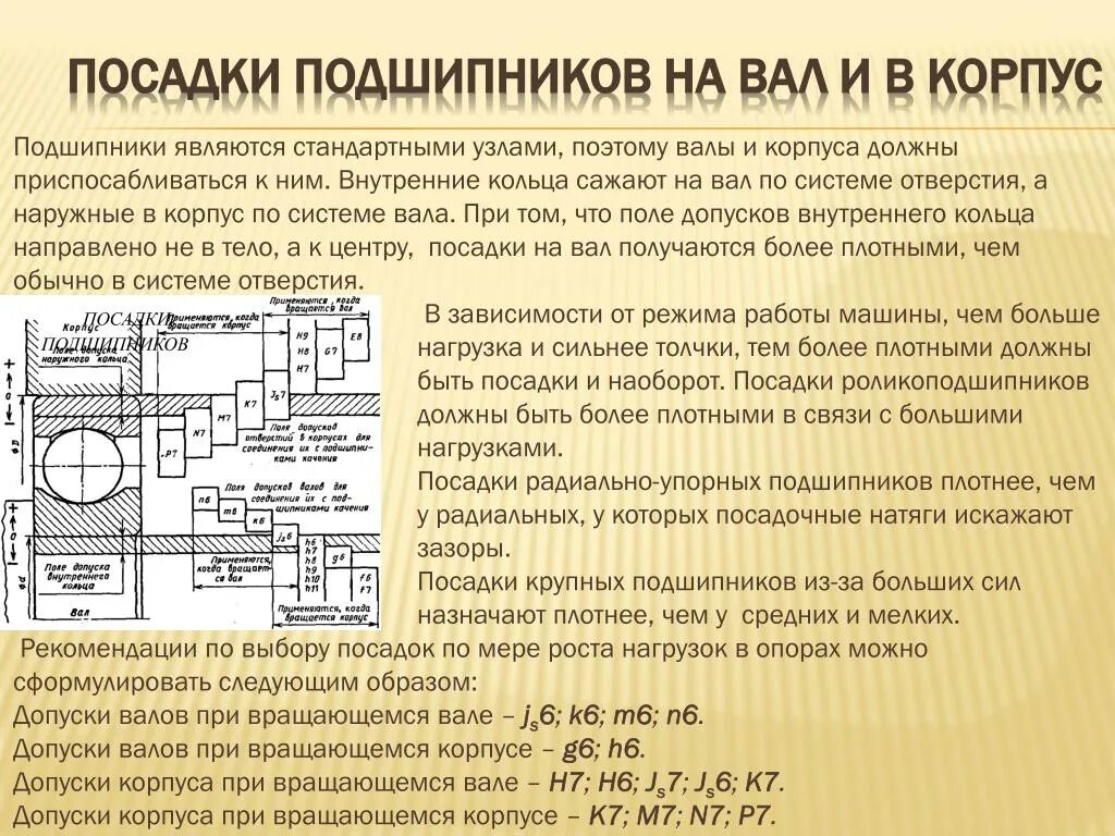 Допускается величина зазора. Посадка подшипника на вал допуски. Допуск вала на посадку подшипника на вал. Допуски и посадки для валов под подшипники. Посадка упорного подшипника на вал.