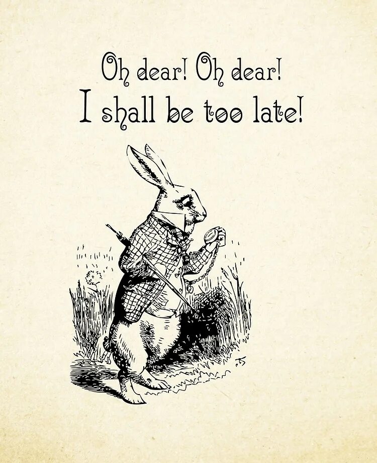 Oh dear what the matter. Кролик too late. Oh Dear. Alice in Wonderland quotes. Oh Dear перевод.