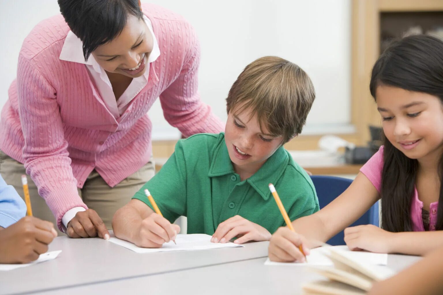 Helping in class
