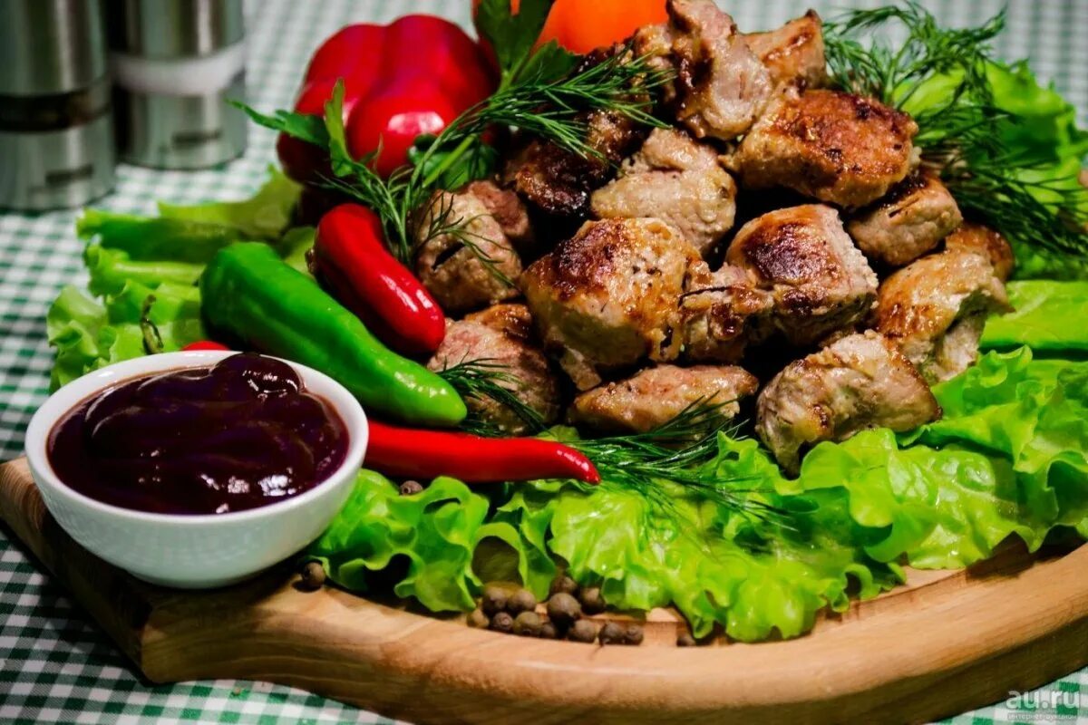 Мясо в базилике