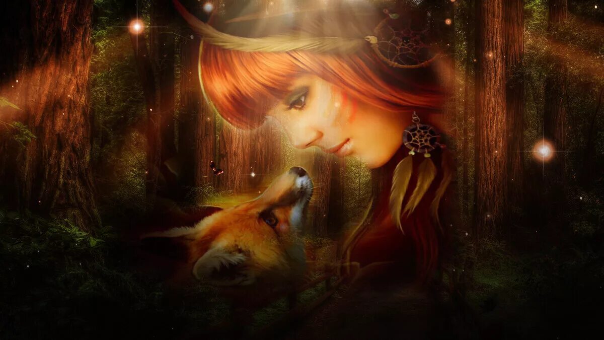 Женщина лиса. Волшебные картинки женщина лиса. Девид Гарден "женщина -лиса". Рыжая таролог рисунок.