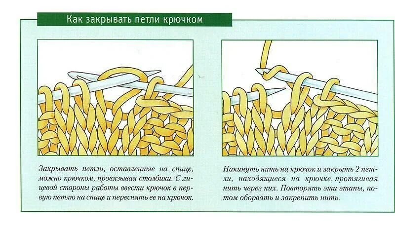 Как закончить вязку
