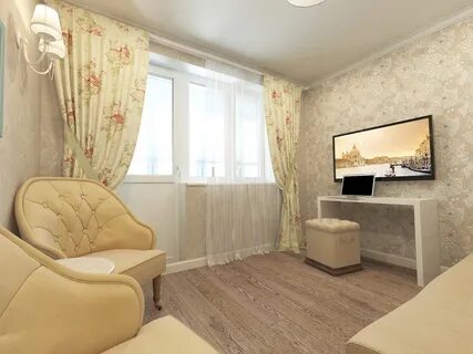 Комната в хрущевке с балконом