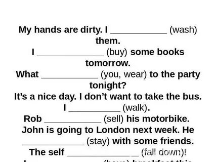 To be going to listening exercises