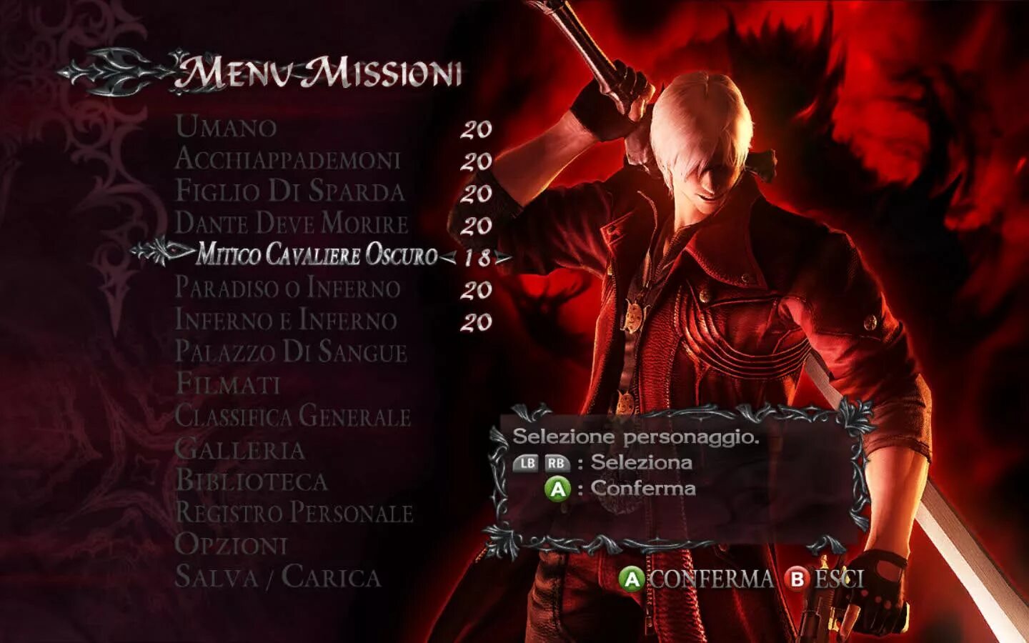 Save devil. Devil may cry 4 адский курок данте. девил май край 4 меню. антология девил май край. dmc меню.