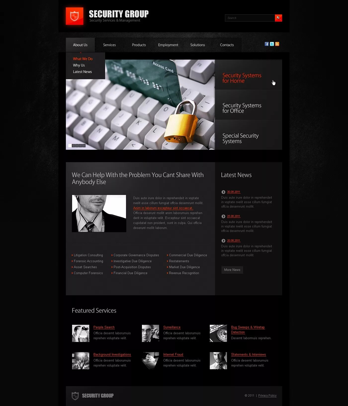 Дизайн сайта визитки. Security templates. Security templates. Private security templates. Security templates.