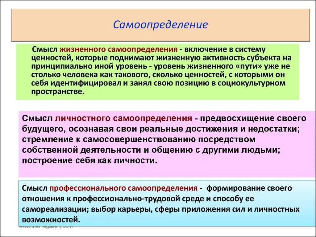 Создание условий для социализации и самоопределения