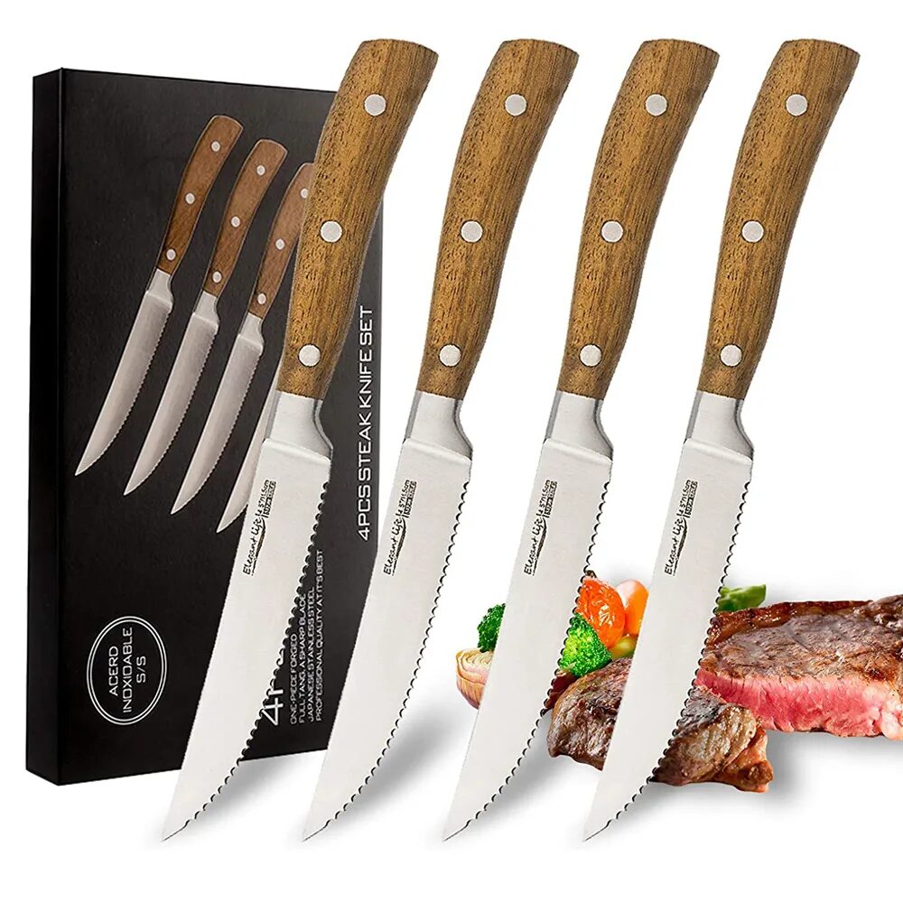 Набор ножей для стейка. Нож для стейка steak knife. нож для стейка sunnex 03112166. стейковый нож.