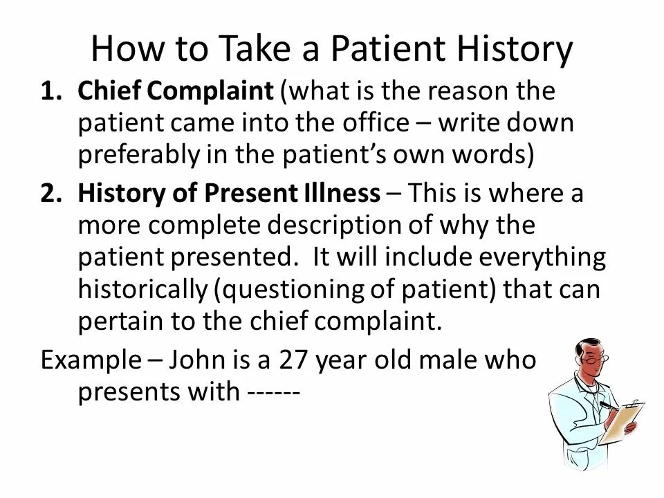 Patient History. Taking a History. How to write Patient History. Patient History example. Patients history