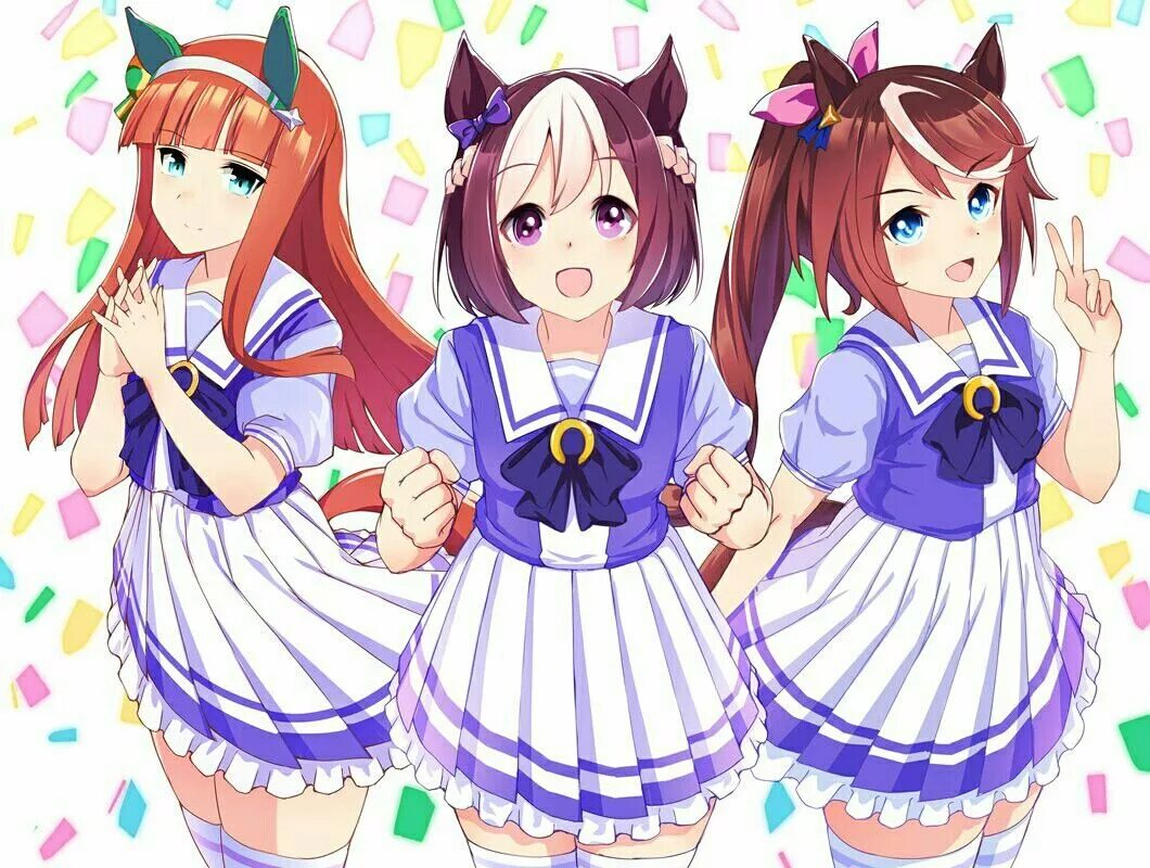 Девушки пони дерби. Претти дерби. uma musume персонажи.