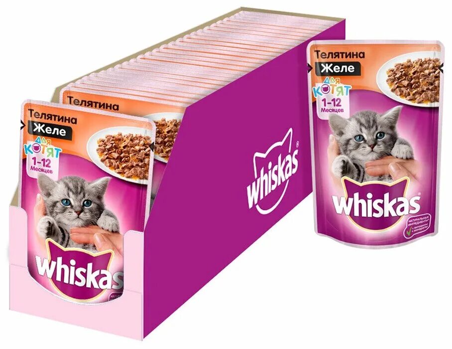 влажный корм для котят whiskas, рагу с курицей, 75г. телятина коту. корм для кошек мираторг extra meat. корм для котов мяу. х 85 г.