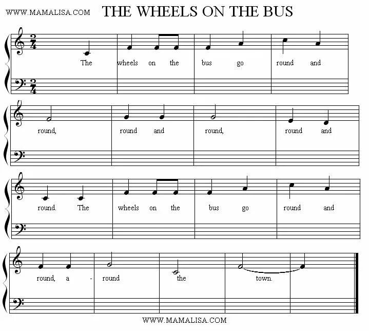 The Wheels on the Bus Ноты. Ноты для фортепиано автобус. Автобус с нотами. Колеса автобуса Ноты. Busing песни