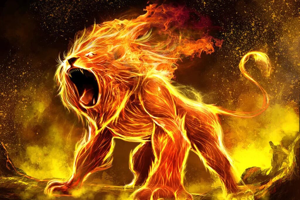 Огненный Лев Кумадори. Огненный Лев знак зодиака. Огненная Дева. Огненный зверь.
