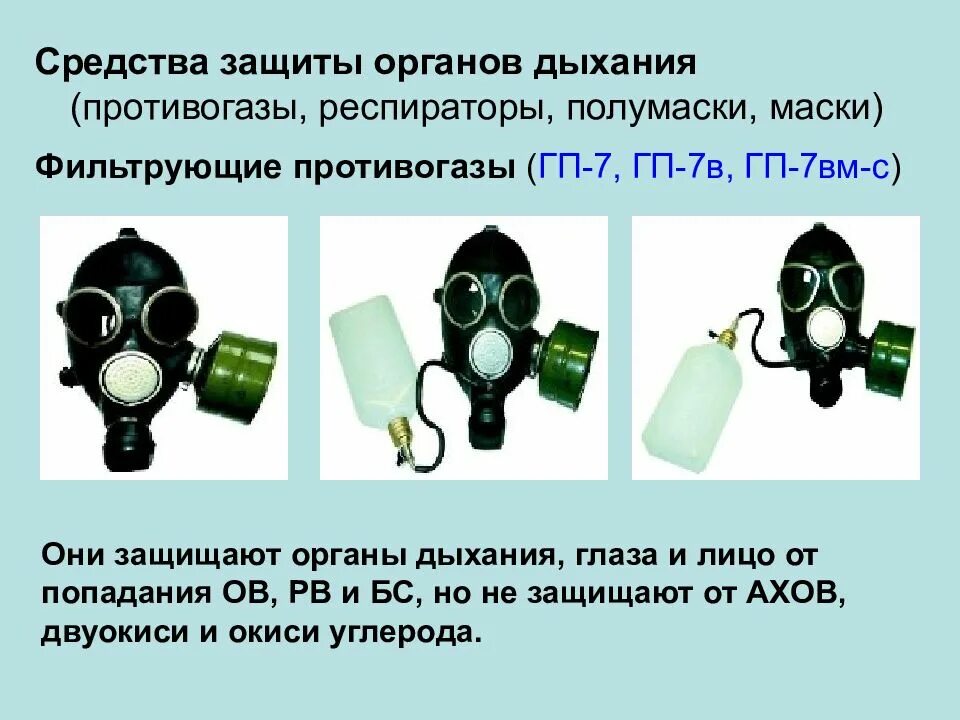 Фильтрующие противогазы не защищают от. Что входит в комплект противогаза гп-7. средства защиты органов дыхания. фильтрующие средства защиты органов дыхания. противогазы защищают органы дыхания от попадания:.