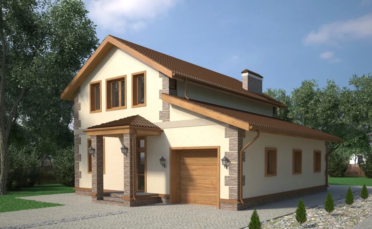 Дом из газоблоков с гаражом. Дом с двускатной крышей и гаражом. двухэтажный дом с гаражом. маленький домик с гаражом. дома с двускатной крышей и гаражом.